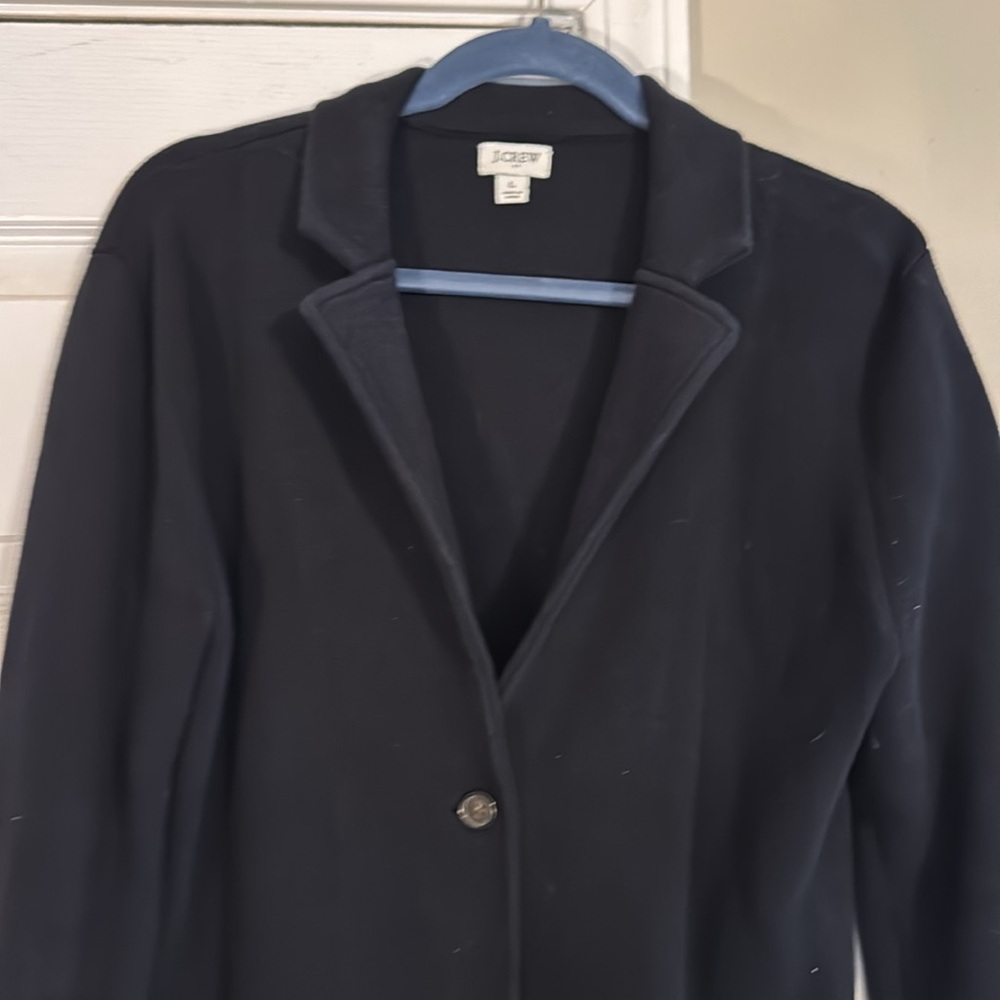 Crew sweater blazer large black